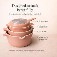 Load image into Gallery viewer, ALVA Neat 5-Piece Nesting Ceramic Cookware Set