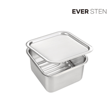 Load image into Gallery viewer, GARBURCH Eversten Cube Square Canister Food Storage Containers and Lids (Pack of 3)- 가버치 에버스텐 큐브 3종 세트