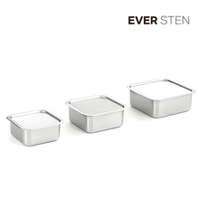 Load image into Gallery viewer, GARBURCH Eversten Cube Square Canister Food Storage Containers and Lids (Pack of 3)- 가버치 에버스텐 큐브 3종 세트