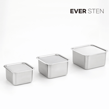 Load image into Gallery viewer, GARBURCH Eversten Cube Square Canister Food Storage Containers and Lids (Pack of 3)- 가버치 에버스텐 큐브 3종 세트
