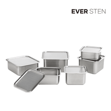 Load image into Gallery viewer, GARBURCH Eversten Cube Square Canister Food Storage Containers and Lids (Pack of 3)- 가버치 에버스텐 큐브 3종 세트