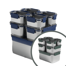 Load image into Gallery viewer, StenLock Stainless Food Storage (Set of 7) - 스텐락 스테인레스 밀폐용기 세트