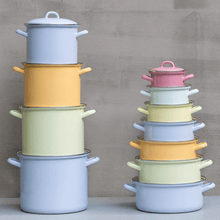 Load image into Gallery viewer, Riess Patel Classic One Handle Pot with Lid - 리스 파스텔 손잡이 냄비