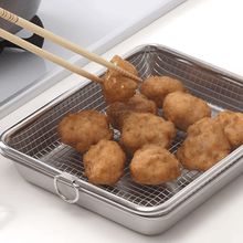 Load image into Gallery viewer, Shimomura Medium Stainless Steel Trays, Oil Drain Rack (4 Pieces) - 시모무라 스테인레스 밧드 세트