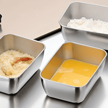 Load image into Gallery viewer, Shimomura Stainless Steel Mini Rectangular Bowls and Colanders (Set of 3) - 시모무라 스테인레스 미니 사각볼 세트