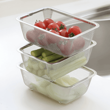 Load image into Gallery viewer, Shimomura Stainless Steel Mini Rectangular Bowls and Colanders (Set of 3) - 시모무라 스테인레스 미니 사각볼 세트