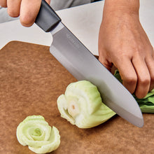Load image into Gallery viewer, Kyocera Revolution Chef's Santoku Knife - 교세라 블랙 도자기 칼