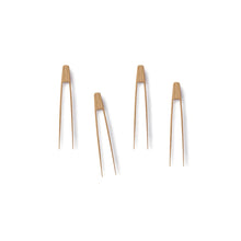 Load image into Gallery viewer, Bambu Organic Bamboo Tiny Tongs (Set of 4) - 밤부 유기농 밤부 집게, 6.5"