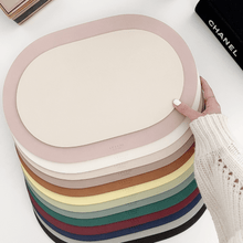 Load image into Gallery viewer, Le’enmi Oval Double-Sided Leather Tray - 르엔미 양면 방수 타원 가죽 트레이
