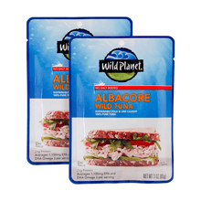 Load image into Gallery viewer, Wild Planet Albacore Wild Tuna Single-Serve Pouch No Salt Added (Pack of 2) - 와일드플래닛 날개다랑어 참치 파우치 (Best By: Jan. 2028)