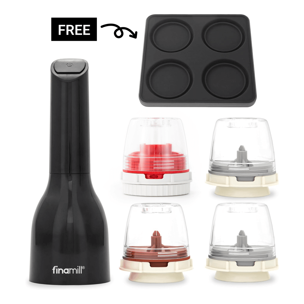 FinaMill Award-Winning Battery Operated Grinder Quad Set - 파이나밀 건전지 전동 그라인더 세트 2