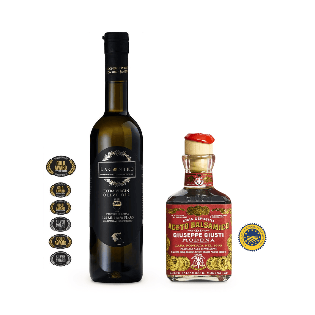 Premium Extra Virgin Olive Oil and Balsamic Vinegar of Modena Set - 프리미엄 엑스트라 버진 올리브오일과 모데나 발사믹 비네가