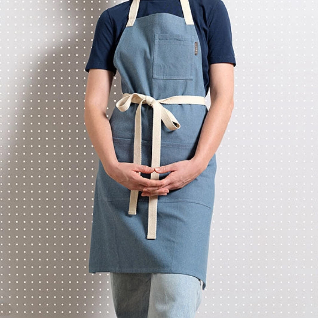 Meema Bib Apron with Pockets - 미마 100% 면 앞치마
