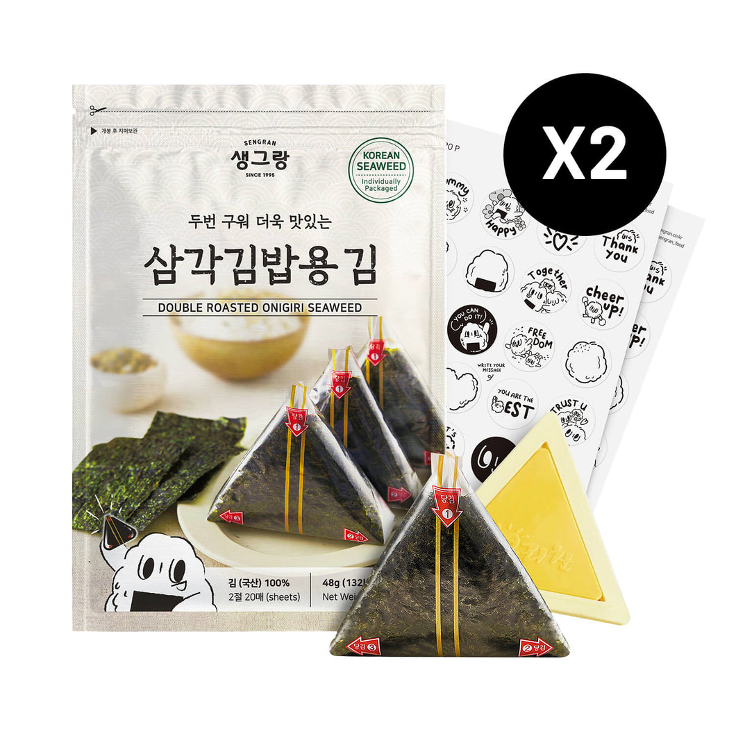 Triangle Gimbap Seaweed & Mold Set - 삼각김밥용 김과 틀 세트