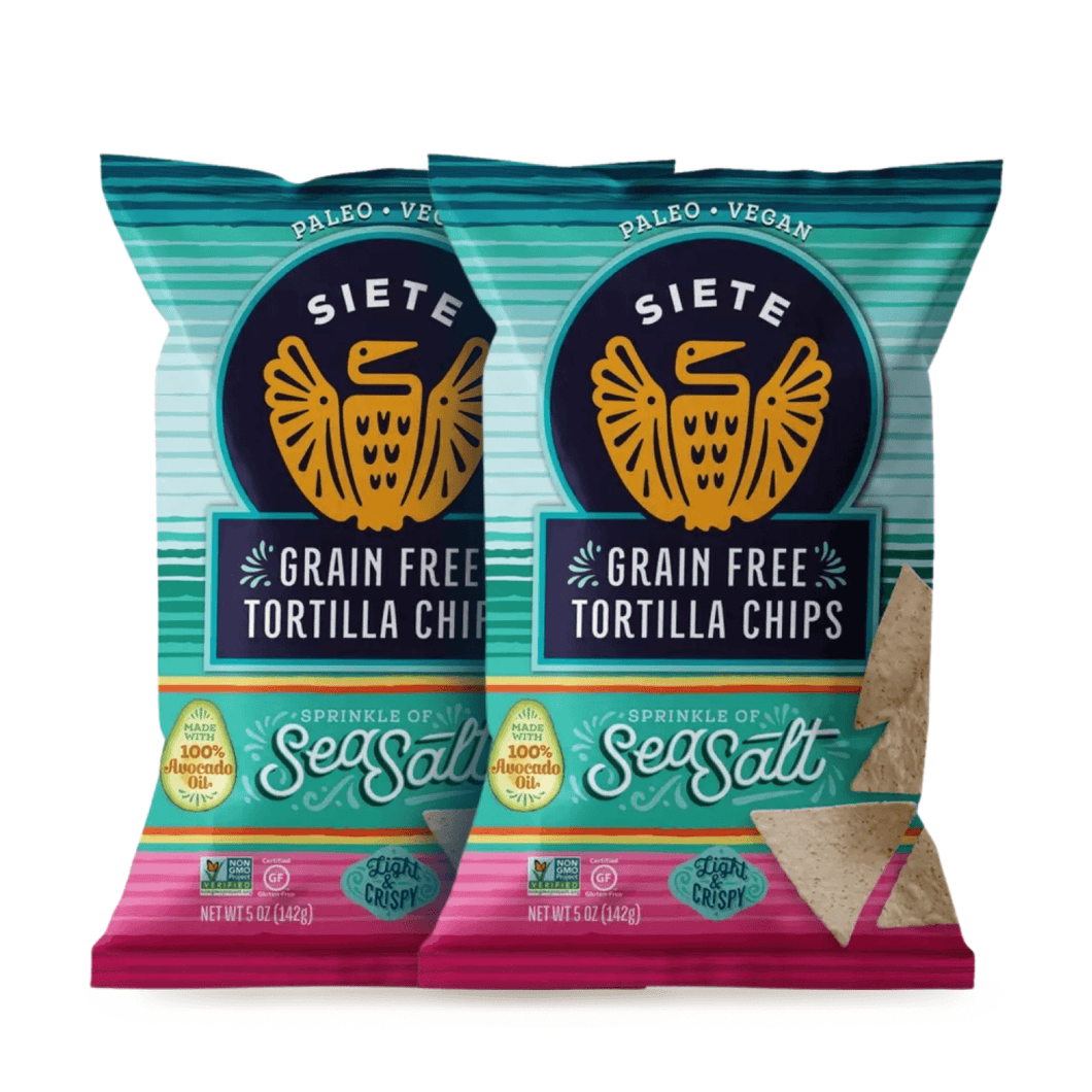 Siete Sea Salt Grain Free Tortilla Chips (Pack of 2) - 씨에떼 바다소금 글루텐프리 나초칩