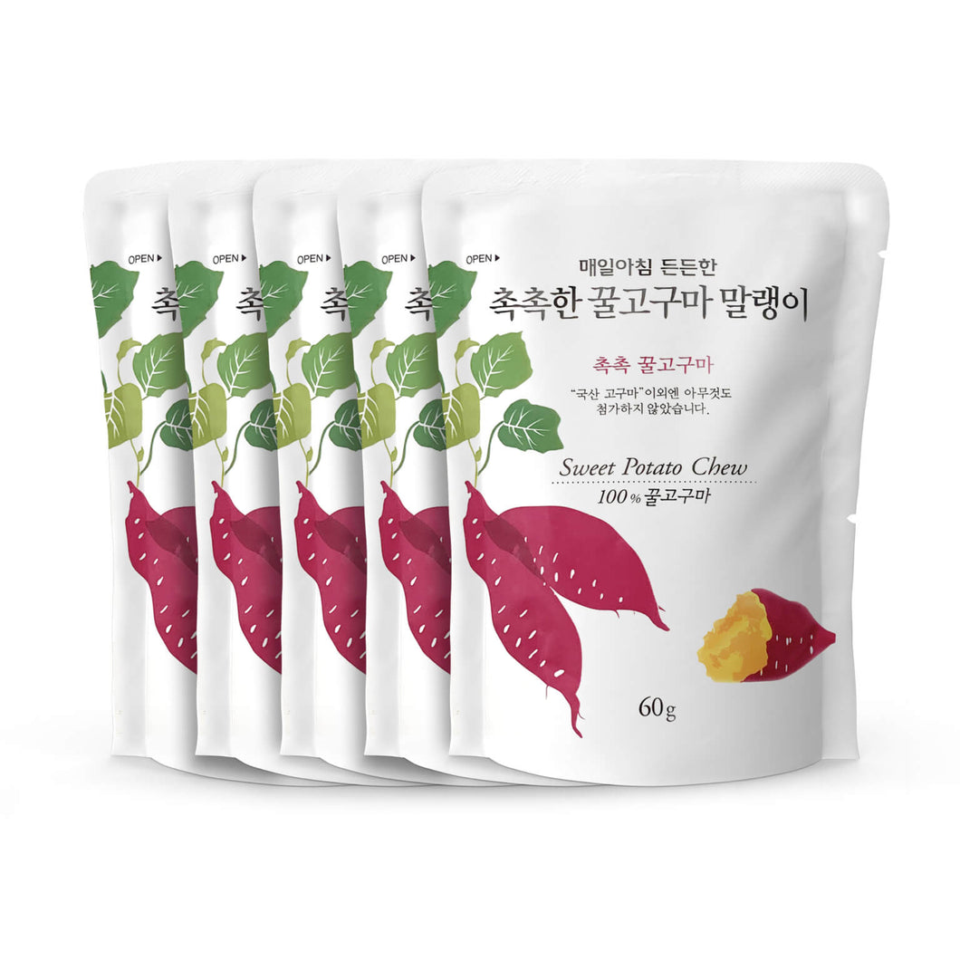 Hanwool Chewy Dried Sweet Potato (Pack of 10) - 촉촉한 꿀고구마 말랭이 (Best By: Apr. 2026)