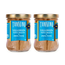 Load image into Gallery viewer, Tonnino Yellowfin Tuna Fillets in Spring Water (Pack of 2) - 토니노 황다랑어 참치 유리병
