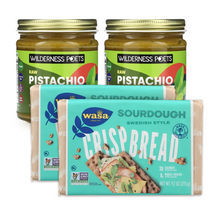 Load image into Gallery viewer, 100% Organic Pistachio Nut Butter &amp; Sourdough Crispbread Set - 100% 유기농 피스타치오 버터와 크래커 세트
