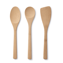 Load image into Gallery viewer, Bambu Kitchen Basics, Organic Bamboo Cooking Utensils (Set of 3) - 밤부 유기농 밤부 조리도구 세트
