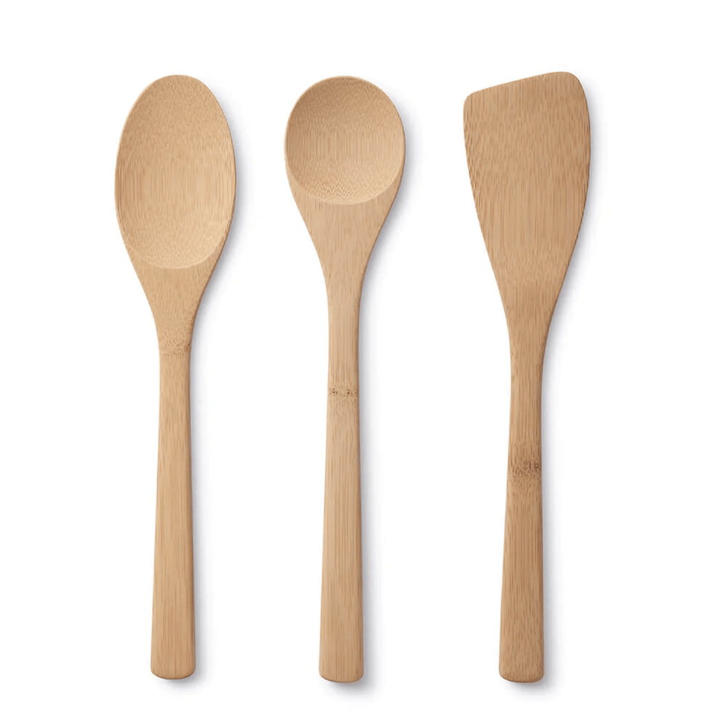 Bambu Kitchen Basics, Organic Bamboo Cooking Utensils (Set of 3) - 밤부 유기농 밤부 조리도구 세트