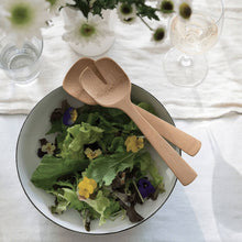 Load image into Gallery viewer, Bambu Short Organic Bamboo Salad Servers - 밤부 유기농 대나무 샐러드 스푼
