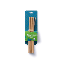 Load image into Gallery viewer, Bambu Precision Reusable Bamboo Straws (Set of 6) - 밤부 대나무 빨대

