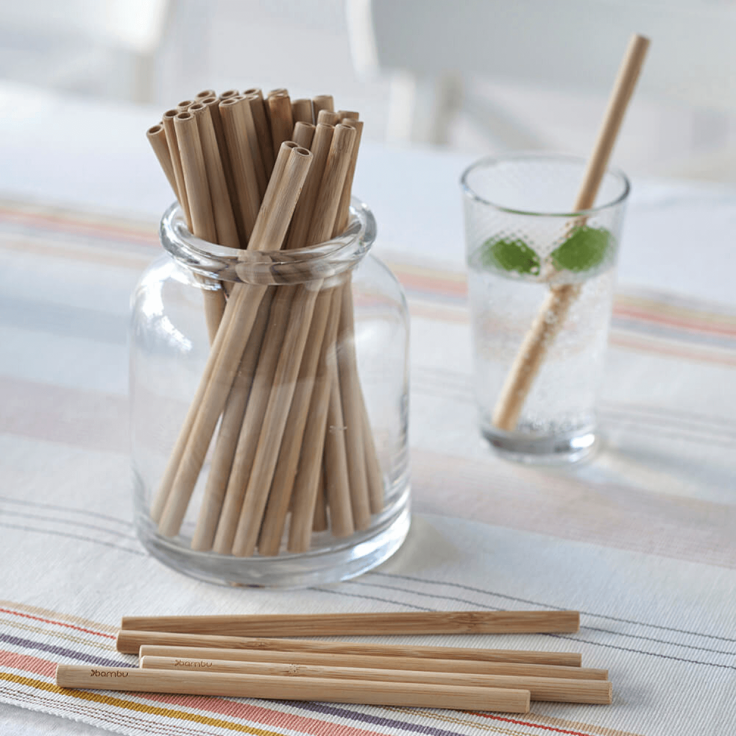 Bambu Bamboo Straws 6 Count