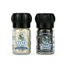 Load image into Gallery viewer, Selina Naturally Mini Grinders with Light Grey Celtic ® Salt and Organic Peppercorns -  셀리나 내추럴리 켈틱 바다 소금 과 유기농 후추 미니 그라인더 (Best By: Feb. 2025)
