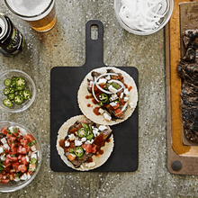 Load image into Gallery viewer, Epicurean Cut-and-Serve Slate Paddle Board- 에피큐리안 서빙 핸들 보드
