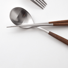 Load image into Gallery viewer, Golden Bell Roma Korean Spoon and Chopsticks - 골든벨 로마 한식수저

