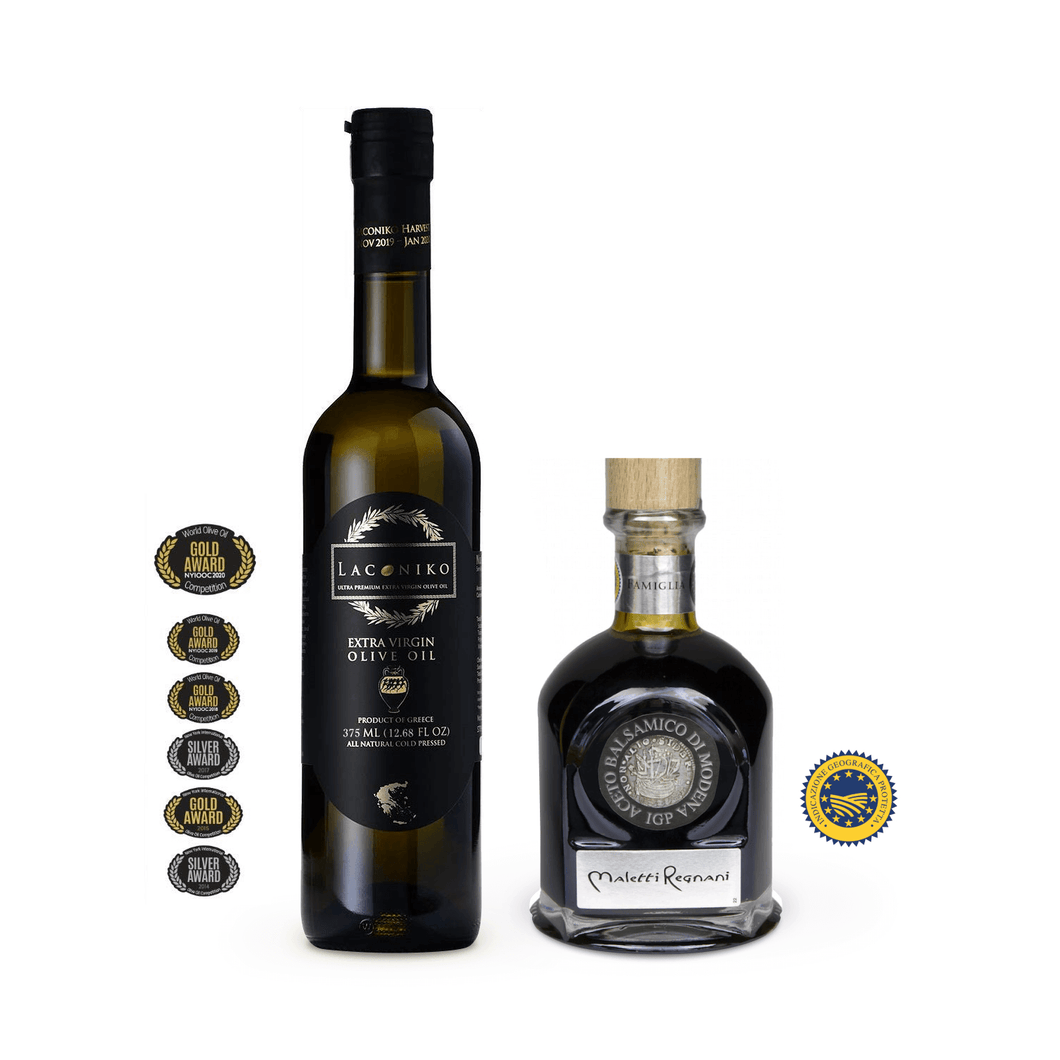 Premium Extra Virgin Olive Oil and Balsamic Vinegar of Modena Set - 프리미엄 엑스트라 버진 올리브오일과 모데나 발사믹 비네가