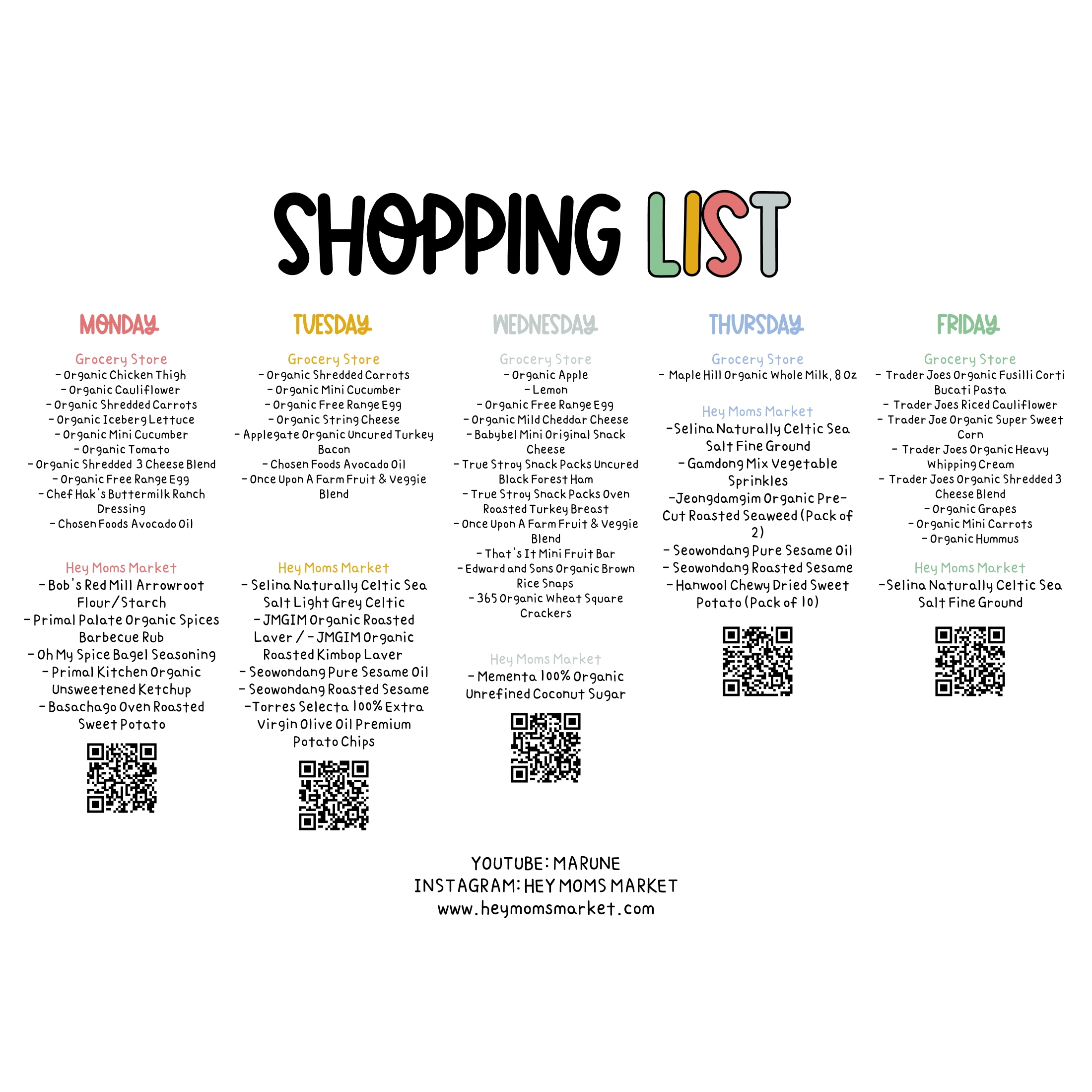 Week 1 School Lunch Shopping List Download Only Hey Moms Market week-1-school-lunch-shopping-list-download-only-hey-moms-market