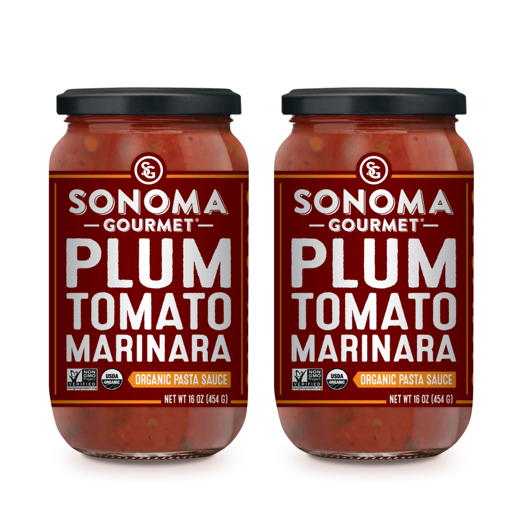 Sonoma Gourmet Plum Tomato Marinara Sauce (Pack of 2 16 oz) - 소노마 고메 유기농 플럼 토마토 소스